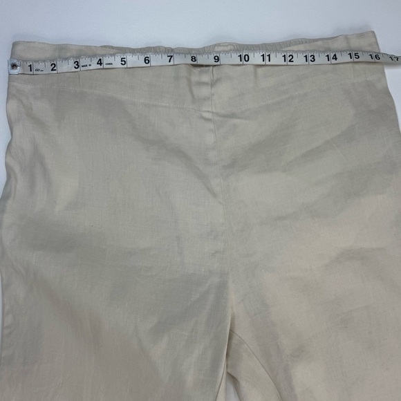 Soft Surroundings Pull On Linen Blend Elastic Waist Pants Womens Size Medium - Picture 7 of 8
